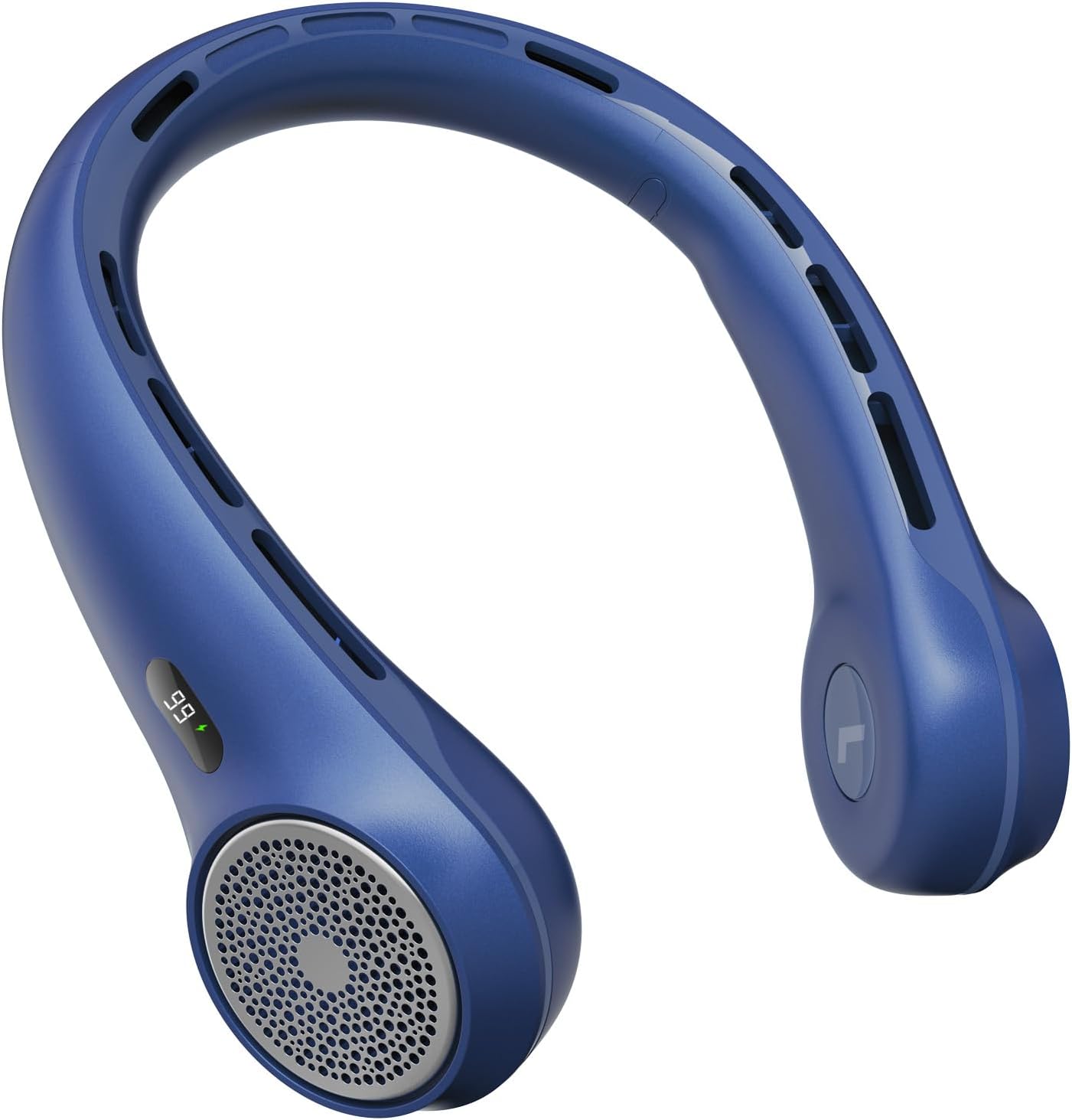 Hssio Klingenloser Halsventilator, 4000 mAh USB, wiederaufladbarer persönlicher Ventilator, 3 Geschwindigkeiten, 360 ° Surround-Ventilator, schnellere Kühlung, leises Design